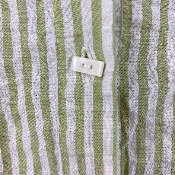Habitat Striped Tunic Top Size XL Green Cream Art To Wear - Picture 7 of 11